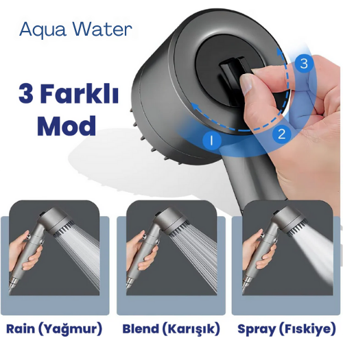 AquaWater™ Filtreli Duş Başlığı